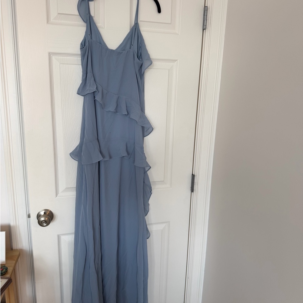 Lulu's Light Blue Ruffle Maxi Dress - Picture 8 of 9